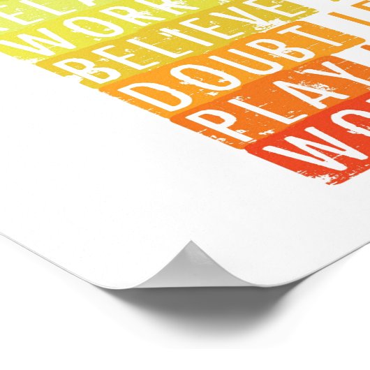 Mehr und weniger Poster (Ecke)