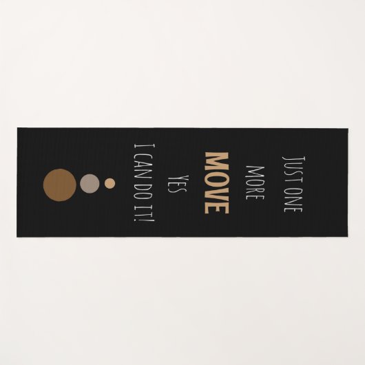 Mehr Verschieben einfacher Text schwarz Yoga-Matte Yogamatte (Vorderseite (Horizontal))