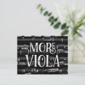 Mehr Viola Chalkboard - Schwarz-weiße Musik Postkarte (Stehend Vorderseite)