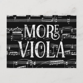 Mehr Viola Chalkboard - Schwarz-weiße Musik Postkarte