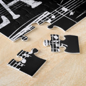 Mehr Viola Chalkboard - Schwarz-weiße Musik Puzzle (Seite)