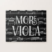 Mehr Viola Chalkboard - Schwarz-weiße Musik Puzzle (Horizontal)