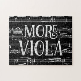 Mehr Viola Chalkboard - Schwarz-weiße Musik Puzzle