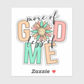 Mehr von Gott und weniger von mir - Glaubensaufkle Aufkleber (Blatt)