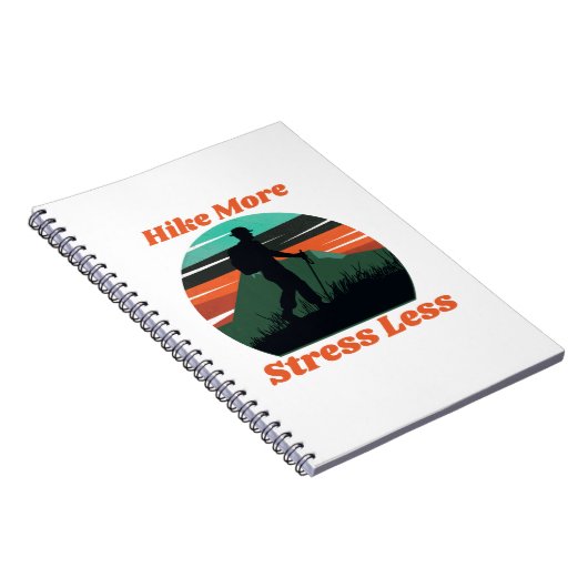 Mehr wandern, weniger Spiral-Notebook pressen Notizblock (Rechte Seite)
