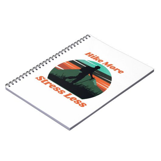 Mehr wandern, weniger Spiral-Notebook pressen Notizblock (Linke Seite)