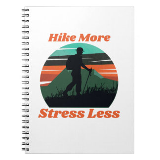 Mehr wandern, weniger Spiral-Notebook pressen Notizblock