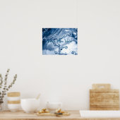 Mehr Wasser trinken / gesunde Lebensweise Poster (Küche)