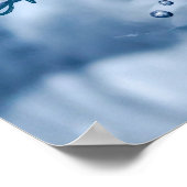 Mehr Wasser trinken / gesunde Lebensweise Poster (Ecke)