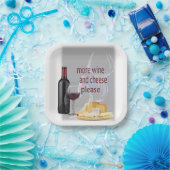 Mehr Wein und Käse Pappteller (Party)