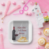 Mehr Wein und Käse Pappteller (Party)
