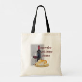 Mehr Wein und Käse Tragetasche (Rückseite)