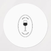 Mehr Wein weniger Stress Etiketten (Design 1)