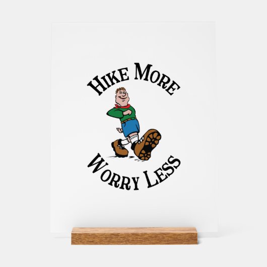 Mehr, weniger Sorgen Acrylschild (Vorderseite)