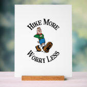 Mehr, weniger Sorgen Acrylschild (Neutral)