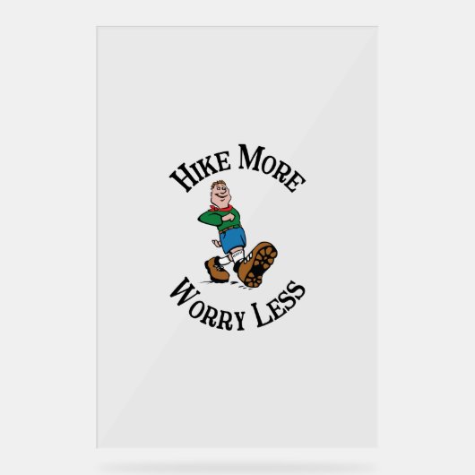 Mehr, weniger Sorgen Acrylschild (Vorderseite)