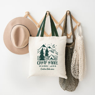 Mehr, weniger Sorgen   Benutzerdefiniertes Camping Tragetasche