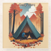 Mehr, weniger Sorgen Glasuntersetzer (Vorderseite)