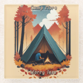 Mehr, weniger Sorgen Glasuntersetzer