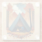 Mehr, weniger Sorgen Glasuntersetzer (Rückseite)