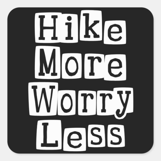Mehr, weniger Sorgen Quadratischer Aufkleber (Vorderseite)