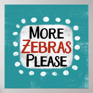 Mehr Zebras, Poster Wall Art