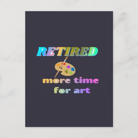 Mehr Zeit für Kunst Postkarte (Vorderseite)