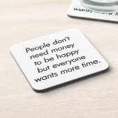 Mehr Zeit harter Kunststoff-Untersetzer Getränkeuntersetzer (Linke Seite)