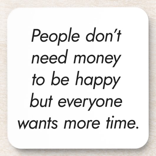 Mehr Zeit harter Kunststoff-Untersetzer Getränkeuntersetzer (Vorderseite)