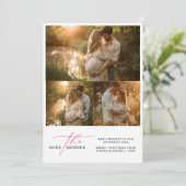 Mehr zum Merrier Red Christmas Baby Ankündigung (Stehend Vorderseite)