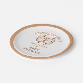 Mehr zur Liebe Campfire Babydusche Pappteller (Schrägansicht)