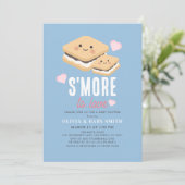 Mehr zur Liebe Kawaii Blue Boy Baby Shower Einladung (Stehend Vorderseite)