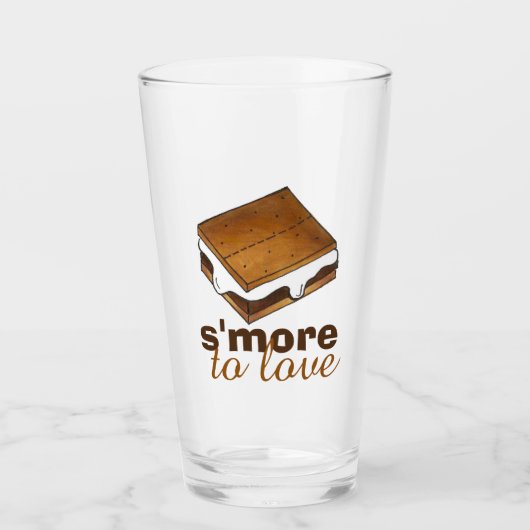 Mehr zur Liebe Marshmallow Camp Campfire S'mores Glas (Vorderseite)