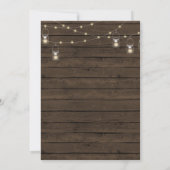 Mehr zur Liebe Wood String Lights Babydusche Einladung (Rückseite)