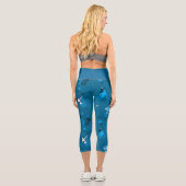 mehrachenhaftes Mermaigemuster Capri Leggings (Rückseite)