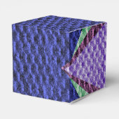 mehrblauer Texturenkreuz Geschenkschachtel (Rückseite)