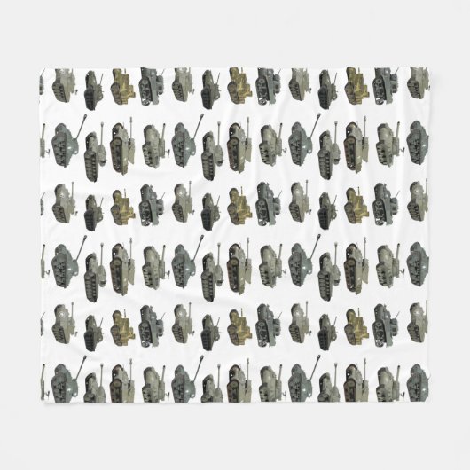 Mehrere amerikanische WW2-Tanks und gepanzerte Fah Fleecedecke (Vorderseite (Horizontal))