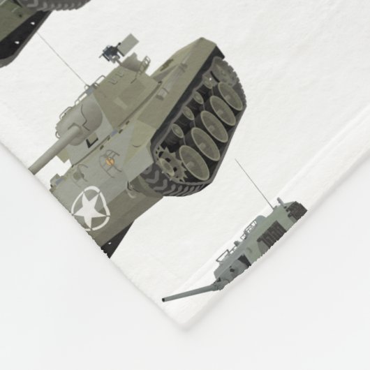 Mehrere amerikanische WW2-Tanks und gepanzerte Fah Fleecedecke (Ecke)