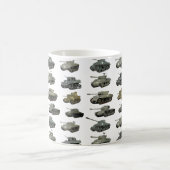 Mehrere amerikanische WW2-Tanks und gepanzerte Fah Kaffeetasse (Mittel)