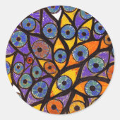 Mehrere Augen Runder Aufkleber (Vorderseite)