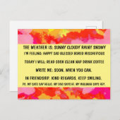 MEHRERE AUSWAHL Funny Funny Faulenzer Person Retro Postkarte (Vorne/Hinten)