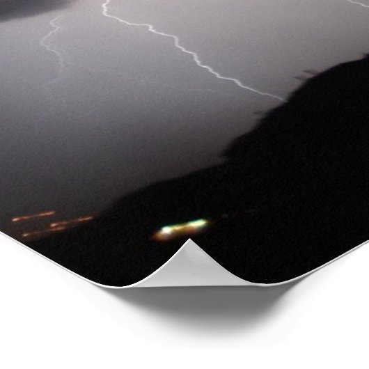 Mehrere Blitzschläge Poster (Ecke)