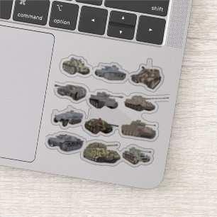 Mehrere deutsche WW2-Tanks Aufkleber