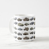 Mehrere deutsche WW2-Tanks Kaffeetasse (Vorderseite Links)