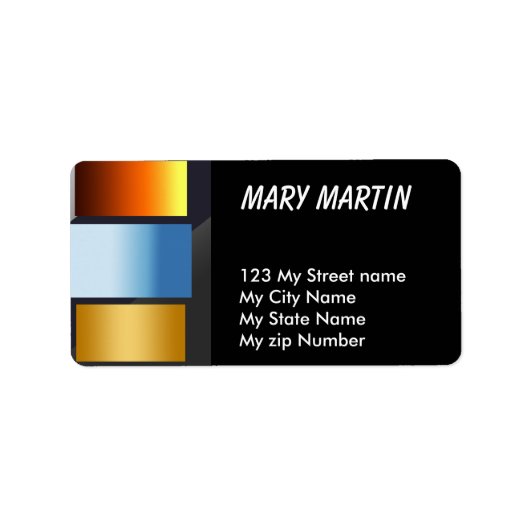 Mehrere Farben Adressaufkleber (Vorne)