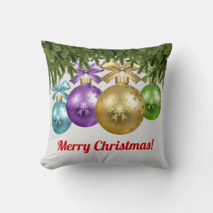 Mehrere farbenfrohe Weihnachtsschneeflocken Kissen