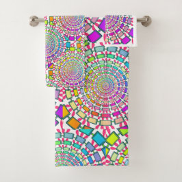 MEHRERE FARBKREISE BADHANDTUCH SET