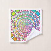 MEHRERE FARBKREISE BADHANDTUCH SET (Waschlappen)