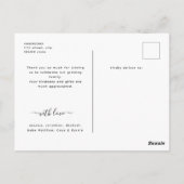 Mehrere Foto Collage Chic Script Baby Vielen Dank Postkarte (Rückseite)