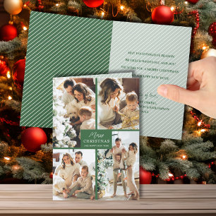 Mehrere Foto Frohe Weihnachten Gefaltete Grüne